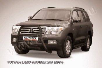 33 999 р. Кенгурятник d76 высокий Toyota Land Cruiser 200 дорестайлинг (2007-2012) (Цвет: серебристый)  с доставкой в г. Санкт‑Петербург. Увеличить фотографию 1