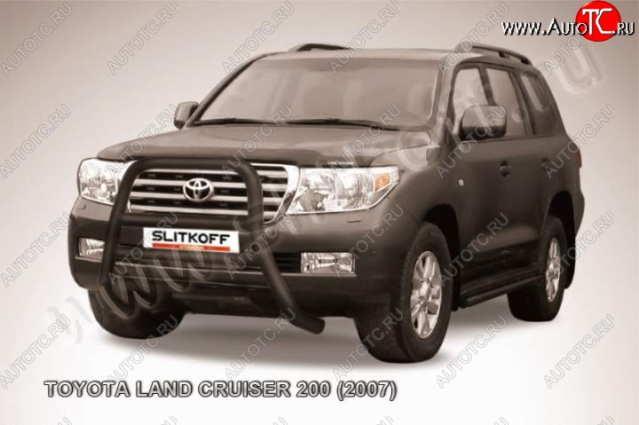 33 999 р. Кенгурятник d76 высокий  Toyota Land Cruiser  200 (2007-2012) дорестайлинг (Цвет: серебристый)  с доставкой в г. Санкт‑Петербург