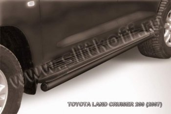 10 399 р. Защита штатного порога d57  Toyota Land Cruiser  200 (2007-2012) дорестайлинг (Цвет: серебристый)  с доставкой в г. Санкт‑Петербург. Увеличить фотографию 1