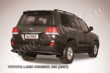 11 099 р. Защита задняя Slitkoff  Toyota Land Cruiser  200 (2007-2012) дорестайлинг (Цвет: серебристый)  с доставкой в г. Санкт‑Петербург. Увеличить фотографию 1