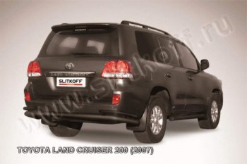 11 999 р. Защита задняя Slitkoff  Toyota Land Cruiser  200 (2007-2012) дорестайлинг (Цвет: серебристый)  с доставкой в г. Санкт‑Петербург. Увеличить фотографию 1