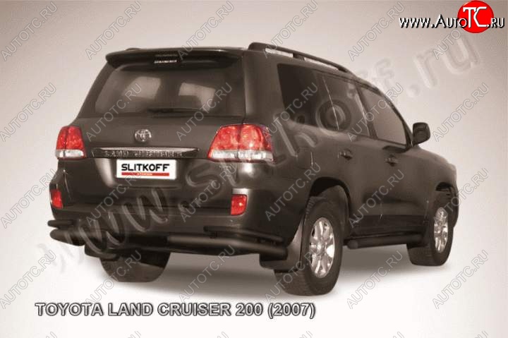 10 399 р. Уголки d76+d42 двойные Toyota Land Cruiser 200 дорестайлинг (2007-2012) (Цвет: серебристый)  с доставкой в г. Санкт‑Петербург