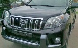 10 249 р. Накладка на передний бампер CT Toyota Land Cruiser Prado J150 дорестайлинг (2009-2013) (Неокрашенная)  с доставкой в г. Санкт‑Петербург. Увеличить фотографию 1