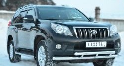 26 999 р. Защита переднего бампера (2 трубыØ63 мм, нержавейка) SLITKOFF  Toyota Land Cruiser Prado  J150 (2009-2013) дорестайлинг  с доставкой в г. Санкт‑Петербург. Увеличить фотографию 4