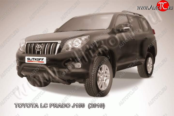 17 549 р. Кенгурятник d76 низкий мини Toyota Land Cruiser Prado J150 дорестайлинг (2009-2013) (Цвет: серебристый)  с доставкой в г. Санкт‑Петербург