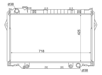 Радиатор двигателя SAT Toyota (Тойота) Land Cruiser (Лэнд)  80 (1989-1997) 80