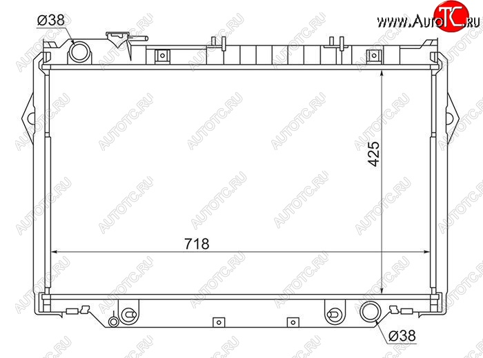 11 599 р. Радиатор двигателя SAT Toyota Land Cruiser 80 (1989-1997)  с доставкой в г. Санкт‑Петербург