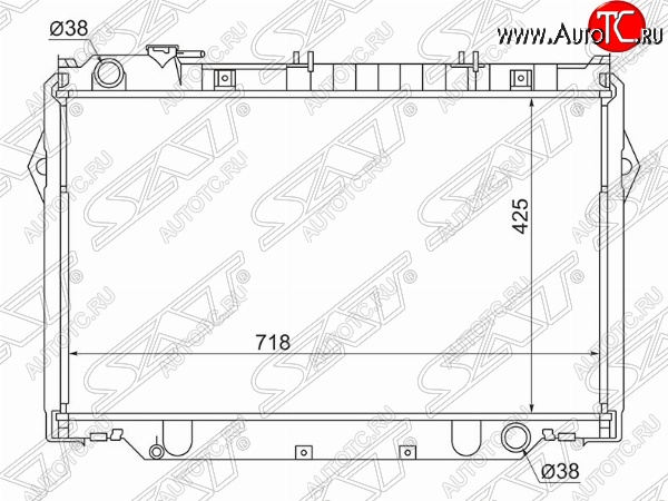 11 699 р. Радиатор двигателя SAT Toyota Land Cruiser 80 (1989-1997)  с доставкой в г. Санкт‑Петербург