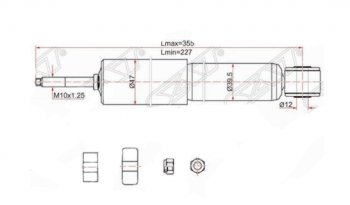 1 499 р. Амортизатор передний SAT Toyota LiteAce Noah (1996-2001)  с доставкой в г. Санкт‑Петербург. Увеличить фотографию 1