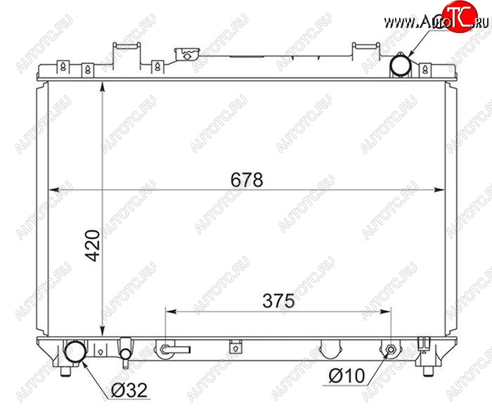 7 749 р. Радиатор двигателя SAT  Toyota Noah  1 (2001-2004) дорестайлинг  с доставкой в г. Санкт‑Петербург