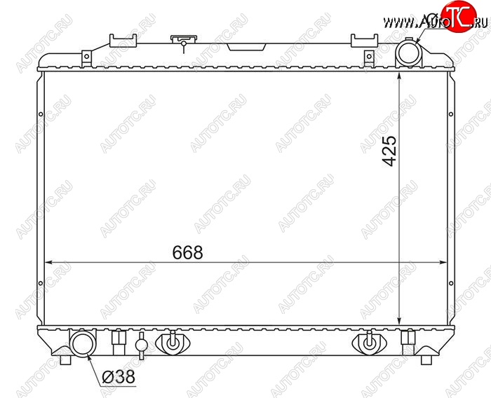 7 849 р. Радиатор двигателя SAT  Toyota Noah  1 (2001-2004) дорестайлинг  с доставкой в г. Санкт‑Петербург