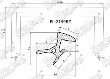 Молдинг лобового стекла FlexLine  Platz ( рестайлинг), Vitz  XP10