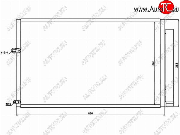 5 699 р. Радиатор кондиционера SAT  Toyota Prius  XW20 (2003-2011) дорестайлинг, рестайлинг  с доставкой в г. Санкт‑Петербург