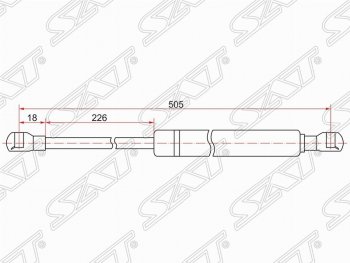 539 р. Газовый упор крышки багажника SAT  Toyota Prius  XW30 (2009-2011) дорестайлинг  с доставкой в г. Санкт‑Петербург. Увеличить фотографию 1