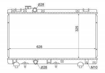 Радиатор двигателя SAT Toyota (Тойота) Raum (Авиатор) (1997-2003)