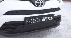 1 439 р. Зимняя заглушка решетки переднего бампера РА Toyota RAV4 XA40 5 дв. рестайлинг (2015-2019)  с доставкой в г. Санкт‑Петербург. Увеличить фотографию 1