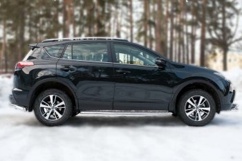 27 699 р. Широкая защита порогов с трубой диаметром 42 мм Russtal v3 Toyota RAV4 XA40 5 дв. рестайлинг (2015-2019)  с доставкой в г. Санкт‑Петербург. Увеличить фотографию 2