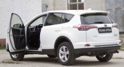 1 279 р. Накладки на порожки автомобиля RA  Toyota RAV4  XA40 (2015-2019) 5 дв. рестайлинг (Комплект (4 шт.))  с доставкой в г. Санкт‑Петербург. Увеличить фотографию 2