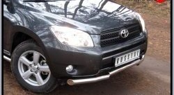 Защита переднего бампера диаметром 63 мм с центральной ступенью Russtal Toyota RAV4 XA305 5 дв. дорестайлинг (2005-2009)