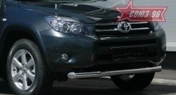 11 159 р. Защита переднего бампера одинарная Souz-96 (d76) Toyota RAV4 XA305 5 дв. дорестайлинг (2005-2009)  с доставкой в г. Санкт‑Петербург. Увеличить фотографию 1