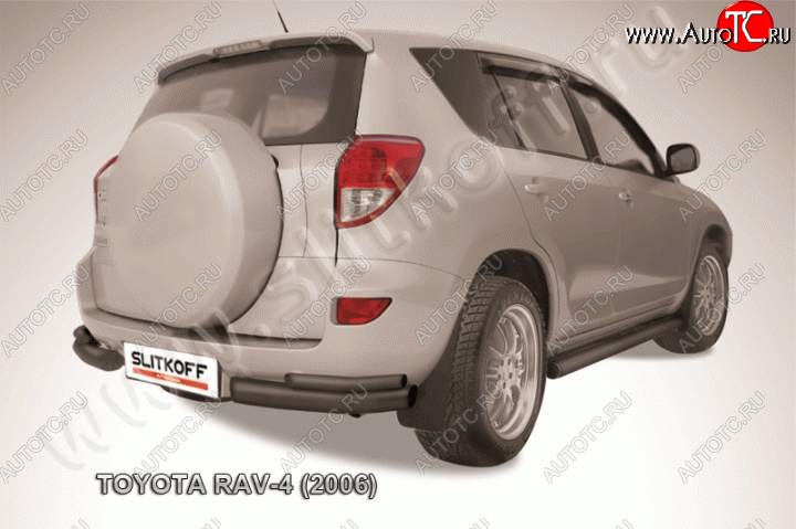 6 399 р. Уголки d76+d42 двойные  Toyota RAV4  XA305 (2005-2009) 5 дв. дорестайлинг (Цвет: серебристый)  с доставкой в г. Санкт‑Петербург