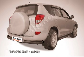 Защита заднего бампера Slitkoff (d57 мм, уголки) Toyota (Тойота) RAV4 (рав)  XA305 (2005-2009) XA305 5 дв. дорестайлинг