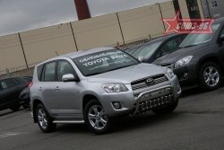 17 279 р. Защита переднего бампера Souz-96 (d60) Toyota RAV4 XA30 5 дв. 1-ый рестайлинг (2008-2010)  с доставкой в г. Санкт‑Петербург. Увеличить фотографию 1