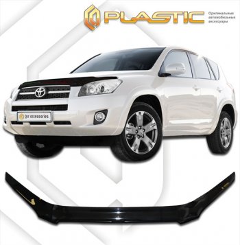 2 059 р. Дефлектор капота CA-Plastic (exclusive)  Toyota RAV4  XA30 (2008-2010) (Classic черный, Без надписи)  с доставкой в г. Санкт‑Петербург. Увеличить фотографию 1