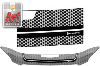 2 059 р. Дефлектор капота CA-Plastic  Toyota RAV4  XA30 (2008-2010) (Серия Art черная)  с доставкой в г. Санкт‑Петербург. Увеличить фотографию 2