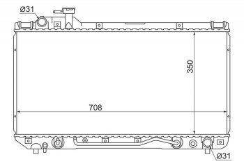 5 899 р. Радиатор двигателя SAT  Toyota RAV4  XA10 (1994-1997) 3 дв. дорестайлинг, 5 дв. дорестайлинг  с доставкой в г. Санкт‑Петербург. Увеличить фотографию 1