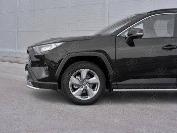 11 999 р. Защита переднего бампера (Ø42 мм, нержавейка) Russtal Toyota RAV4 XA50 5 дв. дорестайлинг (2018-2024)  с доставкой в г. Санкт‑Петербург. Увеличить фотографию 4