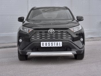 15 999 р. Защита переднего бампера (Ø75х42 мм, нержавейка) Russtal  Toyota RAV4  XA50 (2018-2024) 5 дв. дорестайлинг  с доставкой в г. Санкт‑Петербург. Увеличить фотографию 2