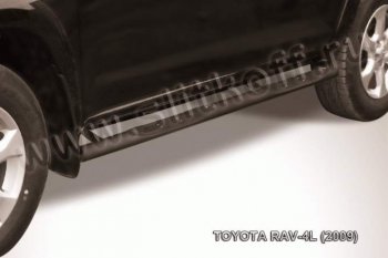 10 699 р. Защита порогов Slitkoff  Toyota RAV4  XA30 (2010-2013) 5 дв. удлиненный 2-ой рестайлинг (Цвет: серебристый)  с доставкой в г. Санкт‑Петербург. Увеличить фотографию 1