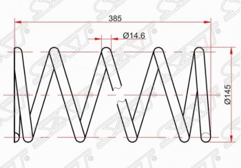 Комплект задних пружин 4 WD SAT (2 шт) Toyota (Тойота) RAV4 (рав)  CA20 (2000-2003) CA20 3 дв. дорестайлинг, 5 дв. дорестайлинг