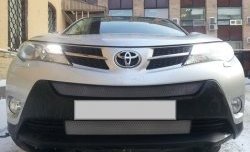 1 539 р. Сетка верхнего воздухозаборника переднего бампера Russtal  Toyota RAV4  XA40 (2012-2015) 5 дв. дорестайлинг (хром)  с доставкой в г. Санкт‑Петербург. Увеличить фотографию 2