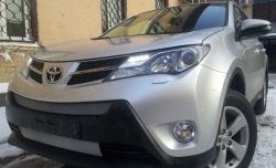 1 539 р. Сетка верхнего воздухозаборника переднего бампера Russtal  Toyota RAV4  XA40 (2012-2015) 5 дв. дорестайлинг (хром)  с доставкой в г. Санкт‑Петербург. Увеличить фотографию 3