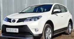 12 499 р. Одинарная защита переднего бампера диаметром 63 мм Russtal Toyota RAV4 XA40 5 дв. дорестайлинг (2012-2015)  с доставкой в г. Санкт‑Петербург. Увеличить фотографию 4