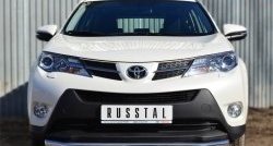 12 499 р. Одинарная защита переднего бампера диаметром 63 мм Russtal Toyota RAV4 XA40 5 дв. дорестайлинг (2012-2015)  с доставкой в г. Санкт‑Петербург. Увеличить фотографию 1