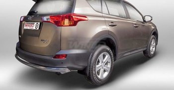 11 399 р. Защита заднего бампера WINBO (Ø76 мм, нержавейка)  Toyota RAV4  XA40 (2012-2015) 5 дв. дорестайлинг  с доставкой в г. Санкт‑Петербург. Увеличить фотографию 1