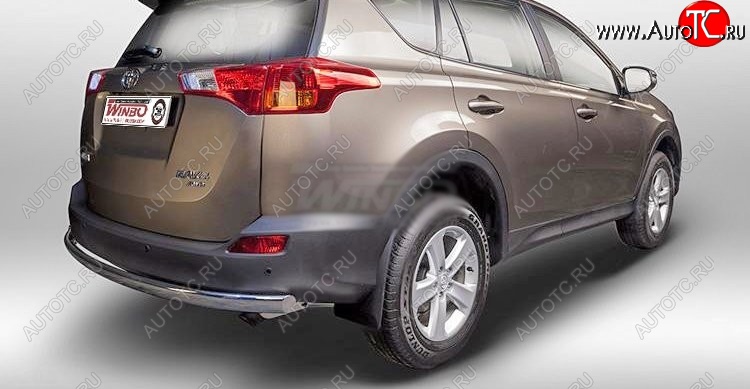 14 399 р. Защита заднего бампера WINBO (Ø76 мм, нержавейка)  Toyota RAV4  XA40 (2012-2015) 5 дв. дорестайлинг  с доставкой в г. Санкт‑Петербург