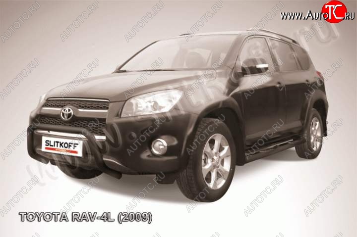 13 349 р. Кенгурятник d57 низкий Toyota RAV4 XA30 5 дв. удлиненный 1-ый рестайлинг (2009-2010) (Цвет: серебристый)  с доставкой в г. Санкт‑Петербург