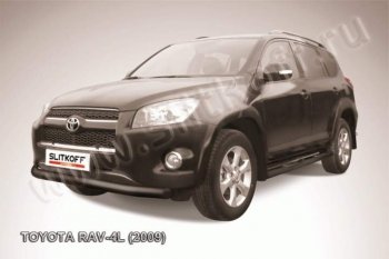 7 349 р. Защита переднего бампера из трубы d76 Slitkoff Toyota RAV4 XA30 5 дв. удлиненный 1-ый рестайлинг (2009-2010) (Цвет: серебристый)  с доставкой в г. Санкт‑Петербург. Увеличить фотографию 1