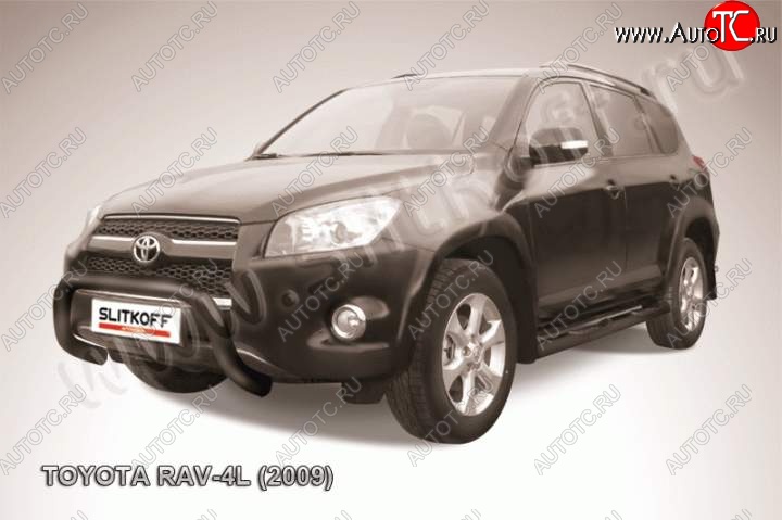 18 399 р. Кенгурятник d76 низкий Toyota RAV4 XA30 5 дв. удлиненный 1-ый рестайлинг (2009-2010) (Цвет: серебристый)  с доставкой в г. Санкт‑Петербург