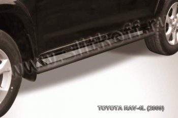 8 749 р. Защита порогов Slitkoff  Toyota RAV4  XA30 (2003-2010) 5 дв. удлиненный дорестайлинг, 5 дв. удлиненный 1-ый рестайлинг (Цвет: серебристый)  с доставкой в г. Санкт‑Петербург. Увеличить фотографию 1