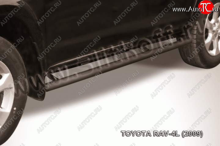 8 749 р. Защита порогов Slitkoff  Toyota RAV4  XA30 (2003-2010) 5 дв. удлиненный дорестайлинг, 5 дв. удлиненный 1-ый рестайлинг (Цвет: серебристый)  с доставкой в г. Санкт‑Петербург