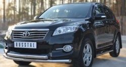 17 699 р. Защита переднего бампера (2 трубыØ63 мм, нержавейка) SLITKOFF  Toyota RAV4  XA30 (2010-2013) 5 дв. 2-ой рестайлинг  с доставкой в г. Санкт‑Петербург. Увеличить фотографию 4