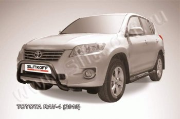 13 349 р. Кенгурятник d57 низкий Toyota RAV4 XA30 5 дв. 2-ой рестайлинг (2010-2013) (Цвет: серебристый)  с доставкой в г. Санкт‑Петербург. Увеличить фотографию 1