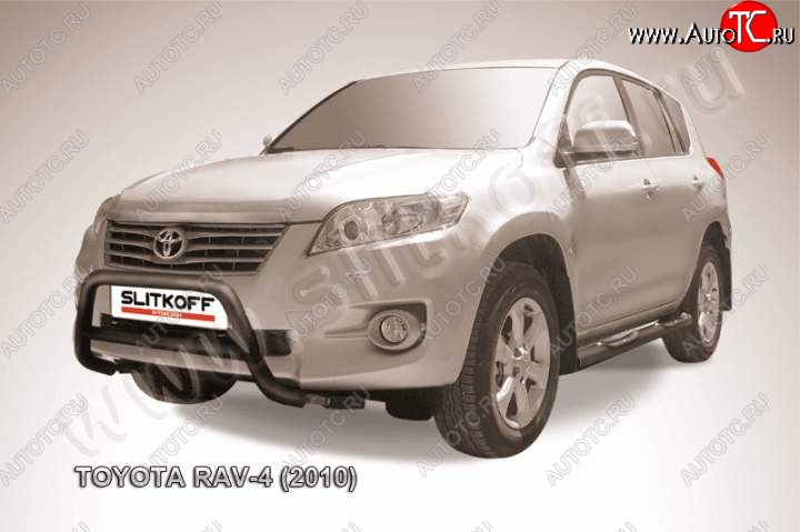 13 349 р. Кенгурятник d57 низкий  Toyota RAV4  XA30 (2010-2013) 5 дв. 2-ой рестайлинг, 5 дв. удлиненный 2-ой рестайлинг (Цвет: серебристый)  с доставкой в г. Санкт‑Петербург