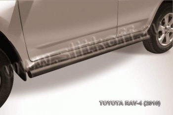 7 699 р. Защита порогов Slitkoff Toyota RAV4 XA30 5 дв. удлиненный 2-ой рестайлинг (2010-2013) (Цвет: серебристый)  с доставкой в г. Санкт‑Петербург. Увеличить фотографию 1