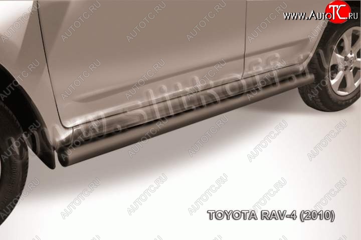 9 649 р. Защита порогов Slitkoff  Toyota RAV4  XA30 (2010-2013) 5 дв. 2-ой рестайлинг, 5 дв. удлиненный 2-ой рестайлинг (Цвет: серебристый)  с доставкой в г. Санкт‑Петербург